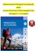 Solution Manual For Managerial Accounting 8th Edition By John Wild&comma; Ken Shaw&comma; Barbara Chiappetta