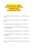 bio 242 exam 1 review QUESTIONS AND VERIFIED ANSWERS 100&percnt; GUARANTEED PASS