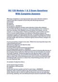 NU 128 Module 1 & 2 Exam Questions With Complete Answers