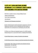 SAPR DCF END SECTION SCORE SUMMARY 2026 NEWEST TEST PARTS AND GRADES FOR QUICK FINISH