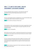 HESI 1 - V1 AND V2 TEST BANK - HEALTH ASSESSMENT 1&vert;&vert;ACCURATE ANSWERS