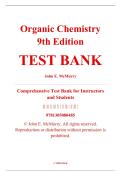 Test Bank &ndash; Organic Chemistry&comma; 9th Edition &ndash; John E&period; McMurry &ndash; ISBN 9781305080485 &lpar;Full Chapters 1&ndash;31 Covered&rpar;