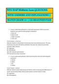 NYU HAP Midterm Exam QUESTIONS WITH ANSWERS AND EXPLANATIONS &vert; RATED GRADE A&plus; &vert; GUARANTEED PASS