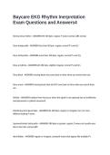Baycare EKG Rhythm Inerpretation Exam Questions and Answers