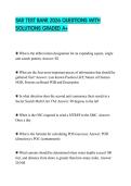 SAR TEST BANK 2026 QUESTIONS WITH SOLUTIONS GRADED A&plus;