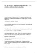 FIN 138 EXAM 1 &vert; QUESTIONS AND ANSWERS &vert; 2026 UPDATE &vert; WITH COMPLETE SOLUTION