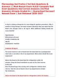Pharmacology Hesi Practice 2 Test Bank Questions &  Answers &vert;&vert; Most Recent Exam Actual Complete Real  Exam Questions And Correct Answers &lpar;Verified  Answers&rpar; Already Graded A&plus; &vert; Guaranteed Success&excl;&excl;  Newest Exam &vert; Just Released 2026-2027 