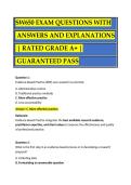 SW650 EXAM QUESTIONS WITH  ANSWERS AND EXPLANATIONS  &vert; RATED GRADE A&plus; &vert;  GUARANTEED PASS