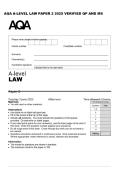 AQA A-LEVEL LAW PAPER 2 2025 VERIFIED QP AND MS