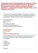 Fundamentals Final Test Bank Questions & Answers &vert;&vert; Most  Recent Exam Actual Complete Real Exam Questions  And Correct Answers &lpar;Verified Answers&rpar; Already  Graded A&plus; &vert; Guaranteed Success&excl;&excl; Newest Exam &vert; Just  Released 2026-2027 
