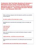HESI - Fundamentals Test Bank Questions & Answers &vert;&vert; Most Recent Exam Actual Complete Real Exam Questions And Correct Answers &lpar;Verified Answers&rpar; Already Graded A&plus; &vert; Guaranteed Success&excl;&excl; Newest Exam &vert; Just Released 2026-2027 
