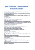HSA 6155 Exam 2 Questions With Complete Answers