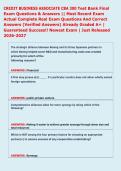 CREDIT BUSINESS ASSOCIATE CBA 300 Test Bank Final  Exam Questions & Answers &vert;&vert; Most Recent Exam  Actual Complete Real Exam Questions And Correct  Answers &lpar;Verified Answers&rpar; Already Graded A&plus; &vert;  Guaranteed Success&excl;&excl; Newest Exam &vert; Just Released  2026-2027 