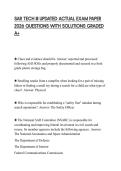 SAR TECH III UPDATED ACTUAL EXAM PAPER 2026 QUESTIONS WITH SOLUTIONS GRADED A&plus;