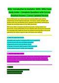 Introduction to Analytics D491 WGU Study Guide 2026&sol;2027 &vert; Business & Data Insights
