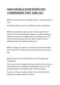 SARAH MICHELLE BOARD REVIEW 2026 COMPREHENSIVE STUDY GUIDE Q&A
