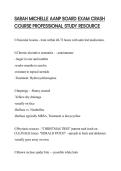 SARAH MICHELLE AANP BOARD EXAM CRASH COURSE PROFESSIONAL STUDY RESOURCE