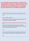 TCIC&sol;TLETS Mobile Access RE-Certification Test Bank Final  Exam Questions & Answers &vert;&vert; Most Recent Exam Actual  Complete Real Exam Questions And Correct Answers  &lpar;Verified Answers&rpar; Already Graded A&plus; &vert; Guaranteed  Success&excl;&excl; Newest Exam &vert; Just Released 2026