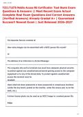 TCIC&sol;TLETS Mobile Access RE-Certification Test Bank Exam  Questions & Answers &vert;&vert; Most Recent Exam Actual  Complete Real Exam Questions And Correct Answers  &lpar;Verified Answers&rpar; Already Graded A&plus; &vert; Guaranteed  Success&excl;&excl; Newest Exam &vert; Just Released 2026-2027 