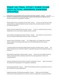 PNUR 101 FINAL STUDY GUIDE EXAM WITH ACTUAL ANSWERS 2025&sol;2026 UPDATED&period;