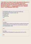 TCIC&sol;NCIC Test Bank Practice Questions & Answers 
