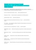PNUR 101 Final Study Guide Questions and All Complete Answers 2026 Edition&period;