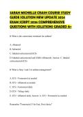 SARAH MICHELLE CRASH COURSE STUDY GUIDE SOLUTION NEW UPDATE 2024 EXAM SCRIPT 2026 COMPREHENSIVE QUESTIONS WITH SOLUTIONS GRADED A&plus;
