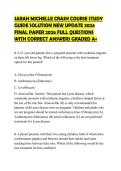 SARAH MICHELLE CRASH COURSE STUDY GUIDE SOLUTION NEW UPDATE 2024 FINAL PAPER 2026 FULL QUESTIONS WITH CORRECT ANSWERS GRADED A&plus;