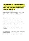 SARAH MICHELLE CRASH COURSE STUDY GUIDE SOLUTION NEW UPDATE 2024 TEST BANK 2026 UPDATED QUESTIONS AND ANSWERS GRADED A&plus;