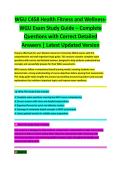 Health Fitness and Wellness C458 WGU Study Guide 2026&sol;2027 &vert; Wellness & Lifestyle Management