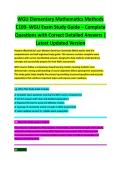 Elementary Mathematics Methods C109 WGU Study Guide 2026&sol;2027 &vert; Teaching Math Fundamentals