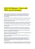 ACQ 1010 Module 1 Exam with 100&percnt; Correct Answers 