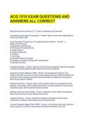 ACQ 1010 EXAM QUESTIONS AND ANSWERS ALL CORRECT