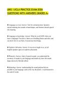LING 1 UCLA PRACTICE EXAM 2026 QUESTIONS WITH ANSWERS GRADED A&plus;