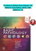 Test Bank Complete&lowbar; Robbins Basic Pathology&vert; Robbins Pathology&vert; 10th Edition&comma; By Vinay Kumar&comma; Abul K&period; Abbas & Jon C&period; Aster All Chapters 1-24&vert; Latest Version With Detailed Explanation&vert; Grade A&plus;