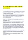 ACQ 1010 Module 4 Exam Questions and Answers