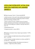 LOYOLA EMS SYSTEM ENTRY ACTUAL EXAM PAPER 2026 QUESTIONS WITH ANSWERS GRADED A&plus;