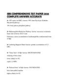 SBB COMPREHENSIVE TEST PAPER 2026 COMPLETE ANSWERS ACCURATE