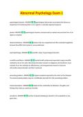 Abnormal Psychology Exam 1 Study Guide 2026&sol;2027 &vert; Disorders&comma; Causes & Clinical Applications