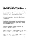 SBB ACTUAL EXAMINATION 2026 QUESTIONS WITH SOLUTIONS GRADED A&plus;