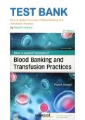 TEST BANK for Basic and Applied Concepts of Blood Banking and Transfusion Practices 5th Edition By Paula Howard&sol; ISBN &colon;978-0323697392&period; Complete Test Bank&period; Latest Edition&period;