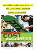 Principles of Cost Accounting &ndash; 17th Edition by Edward J&period; Vanderbeck & Maria R&period; Mitchell &ndash; Complete Test Bank