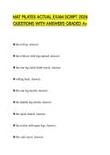 MAT PILATES ACTUAL EXAM SCRIPT 2026 QUESTIONS WITH ANSWERS GRADED A&plus;