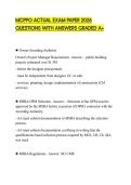 MCPPO ACTUAL EXAM PAPER 2026 QUESTIONS WITH ANSWERS GRADED A&plus;