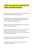 MCPPO FINAL PAPER 2026 QUESTIONS WITH CORRECT ANSWERS GRADED A&plus;