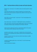 BPOC &ndash; Final Exam Review with Key Concepts and Practice Questions