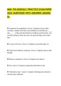 MHA 705 MODULE 2 PRACTICE EXAM PAPER 2026 QUESTIONS WITH ANSWERS GRADED A&plus;