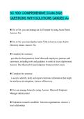 SC 900 COMPREHENSIVE EXAM 2026 QUESTIONS WITH SOLUTIONS GRADED A&plus;