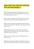 MLBPA AGENT FINAL PAPER 2026 QUESTIONS WITH SOLUTIONS GRADED A&plus;