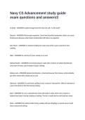 Navy CS Advancement study guide exam questions and answers